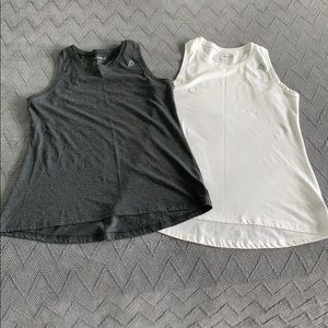 Grey and White racer back Tanks